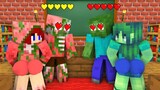 Monster School : ZOMBIE GIRL AND BOY VS PIGMAN GIRL AND BOY BATTLE CHALLENGE - Minecraft Animation
