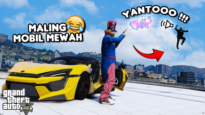 MALING MOBIL PAKE TONGKAT TERBANG - GTA 5 ROLEPLAY