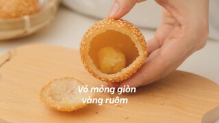 Bánh rán vỏ giòn vàng ruộm