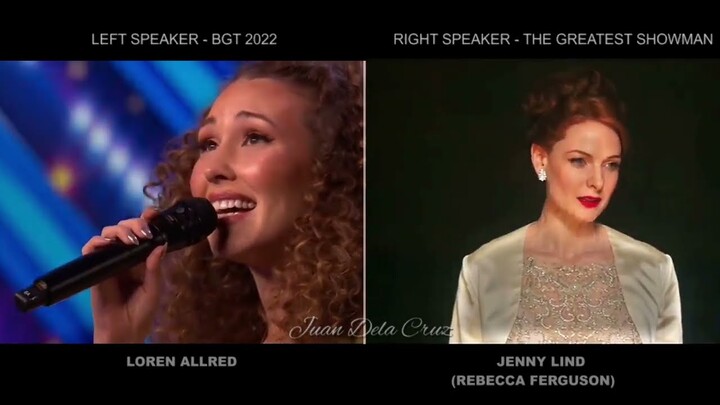 LOREN ALLRED the face behind the great song NEVER ENOUGH (BGT side by side w/ THE GREATEST SHOWMAN)