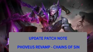 UPDATE PATCH NOTE PHOVEUS REVAMP
