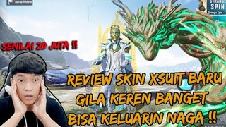 REVIEW SKIN XSUIT SILVANUS LEVEL MAX , GILA KEREN BANGET BISA KELUARIN NAGA !! - PUBG MOBILE