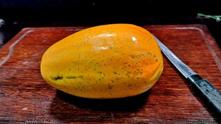 [DIY]How to make a papaya into a flower