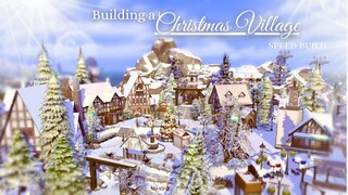 THE SIMS 4: CHRISTMAS VILLAGE ( Ski mountain?!) // SPEED BUILD