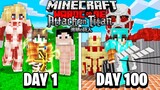 I Survived 100 Days in Attack on Titan in Minecraft... Here's What Happened...