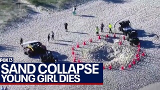 Young girl dies after falling into sand hole at Florida beach