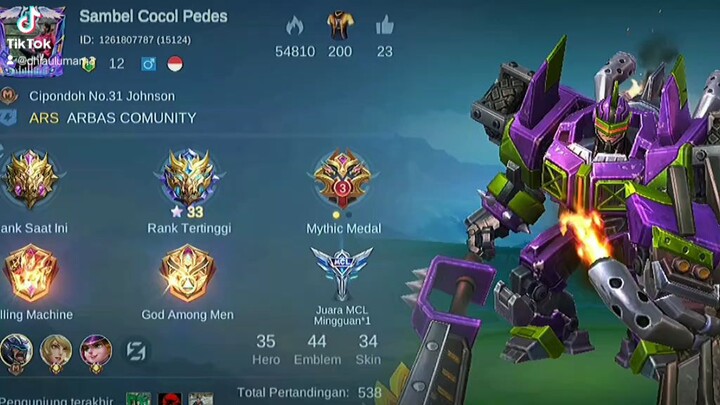 Mobile Legend Cuma Bisa Jhonson