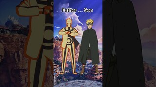 who is strongest/father vs son #anime #naruto #boruto #anime #viral #shorts