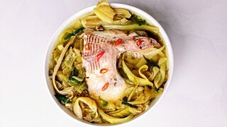 Ẩm thực miền tây | cá điêu hồng nấu canh dưa cải chua @Cong MT ​