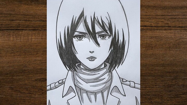 Mikasa Ackerman Drawing from Attack on Titans | Step by Step anime drawing
