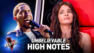 Incredible HIGH NOTES in the Blind Auditions of The Voice!