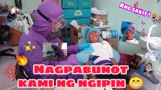 Nagpabunot kami Ng ngipin || Umiyak si kuya 😂😂