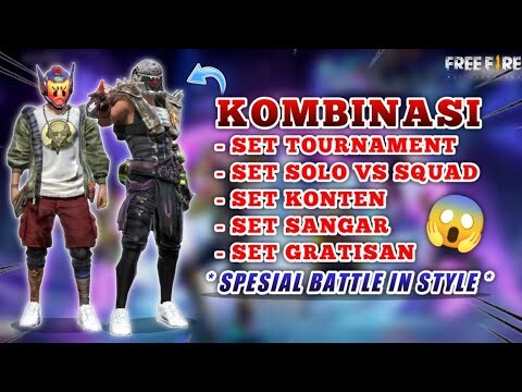 KOMBINASI SET BUNDLE OLD FF SANGAR DAN KEREN SPESIAL TEMA BATTLE IN STYLE FREE FIRE