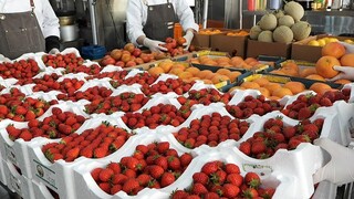 น้ำผลไม้สดและน้ำผลไม้ (สตรอเบอร์รี่ มะนาว ส้มโอ) / คาเฟ่เกาหลี