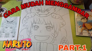 CARA mudah menggambar anime Naruto PART.1