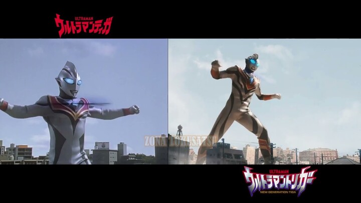 Ultraman Tiga Episode 44 Vs Ultraman Trigger Movie Episode Z Comparison