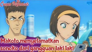 Detective Conan / Case Closed Makoto menyelamatkan sonoko dari gangguan laki laki