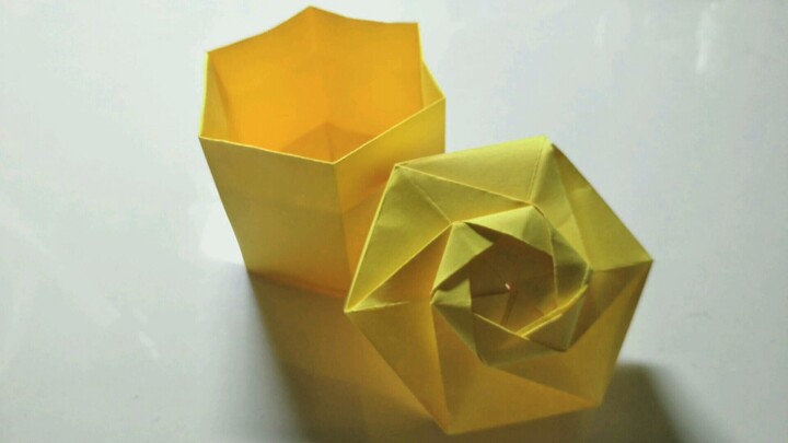 【Origami】Origami process of hexagonal box