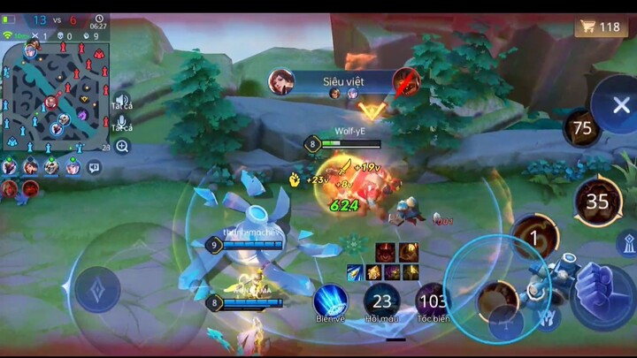 Top 1 Wonder    Chị Đại  đi SP Ôm HÀNG TẤN SÁT THƯơNG cho team   Liên Quân Mobile WONDER WOMAN!!!