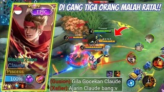 CARA BERMAIN CLAUDE SOLO RANK | ROTASI CLAUDE GOLD LANE YG BENAR KALO DI GANK SAMA MUSUH!! -MLBB