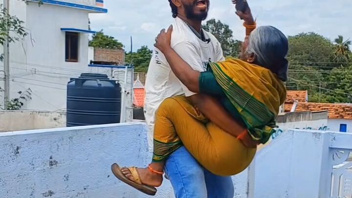 ஆத்தா cute reaction-- _manisharan _aatha _reels _comedy _tamil _trending _karur