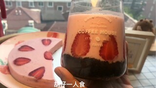 【Mousse Cake】Super Easy Strawberry Mousse Cake That You Can Make Without a Mold or Oven