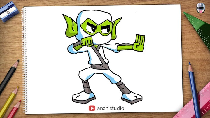 Drawing Teen Titans Go! Beast Boy in Ninja suit #teentitansgo #beastboy #ninja