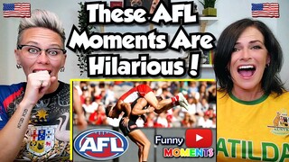 American Couple/Sports Fans React: AFL Funny Moments! Aussie Rules Football! FIRST TIME REACTION!