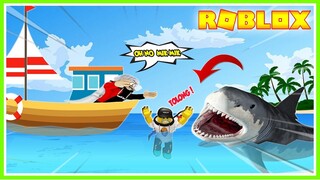 MIKOCIL PERGI MANCING KE LAUT TAPI MIKACIL KECEMPLUNG DIKEJAR MEGALODON!!! ROBLOX MIKOCIL