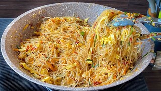 SKIP DULU MAKAN NASINYA !! SESEKALI GANTI BIHUN AJA HEMAT MINYAK PASTINYA ENAK