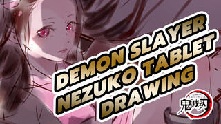 Nezuko Tablet Drawing With Lots Of Effects, Not Final | Tablet Drawing_1
