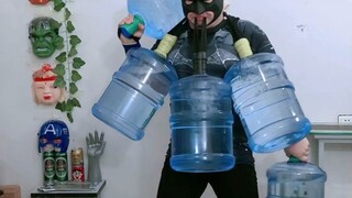 Batman Bulldog's Bottled Water Challenge: Difficulty #Strength #FatBody #Fitness