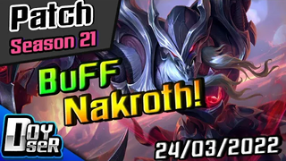 RoV Newsแพทช์ใหม่ บัพNakroth พร้อมเสียงไทย!(24/03/2022) - Doyser