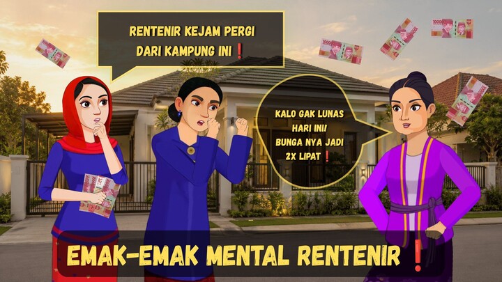 KARMA INSTAN! EMAK-EMAK RENTENIR SOMBONG SERING MENGHINA ORANG MISKIN! - KARTUN DRAMA ANIMASI