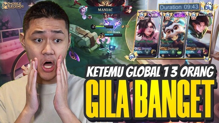 KETEMU TRIO GLOBAL 1 MARTIS GAMEPLAY NYA GILA BANGET 9 MENIT END! - Mobile Legen