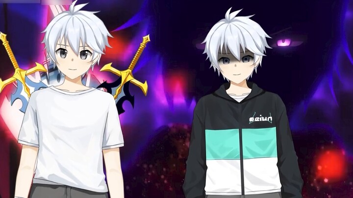 【عرض نموذج Live2D】 فتى صغير بريشة بيضاء وسيم وجميل في شكلين