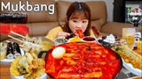 🌶길거리떡볶이,튀김,김밥,순대,어묵🍢이 정도면 길거리 떡볶이 풀코스 아닌가유😎하이볼 분식 만두 KOREANFOOD MUKBANG ASMR EATINGSHOW REALSOUND 먹방