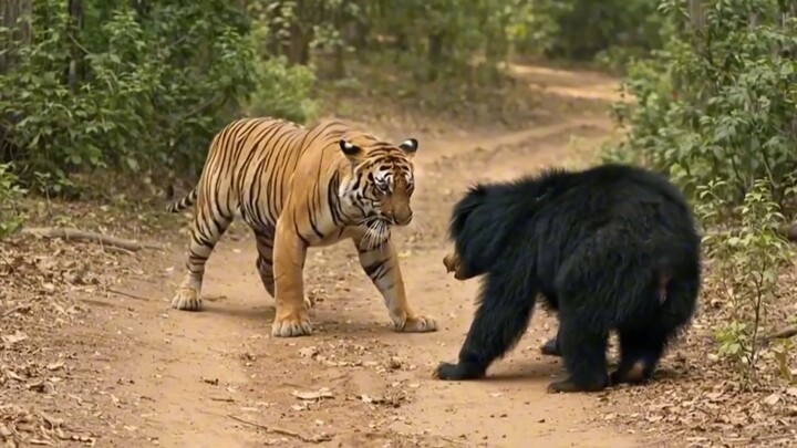 Tiger V's Black Bear Fighting National Geographic Wildlife Documentary