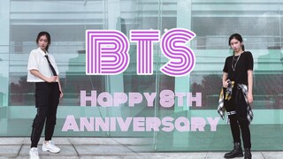 【BTS Cover串烧】哦搜哇！猛女一口气翻跳24首主打 庆祝防弹少年团出道八周年