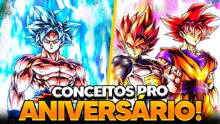 INSANO! AS ARTES DOS POSSÍVEIS PERSONAGENS DO ANIVERSÁRIO! Dragon Ball Legends)