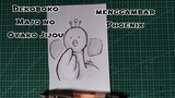 menggambar Phoenix simple dari anime dekoboko majo no Oyako jijou