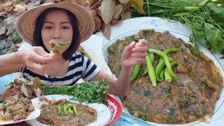 ลาบเหนียวปลาตอง(ปลากราย)แซ่บคักแซ่บแหน่พี่น้องเอ๊ย บ่อยากสิพาก เข่าเหนียวคำใหญ่ๆตุ้ยๆ8/มีนาคม/64