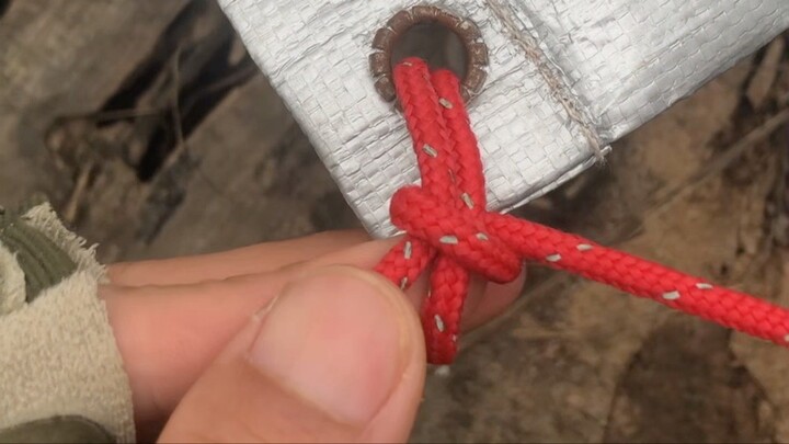 An essential knot for tarp corner - Very simple #knotshort