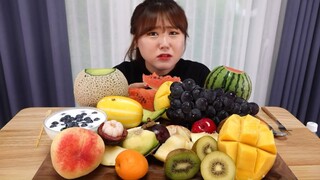 Mukbang một bàn trái cây nhiệt đới #mukbang #mukbangASMR