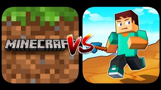 Minecraft PE VS Craft Runner - Miner Rush: Building and Crafting