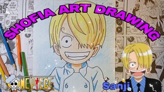 drawing sanji dari anime one piece