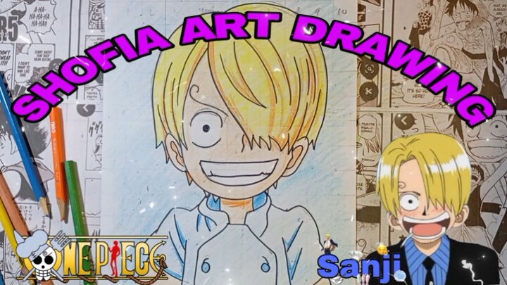 drawing sanji dari anime one piece