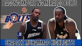 EX-NBA PLAYER AT BAGONG IMPORT NG MERALCO BOLTS NA SI SHABAZZ MUHAMMAD | SHENZHEN AVIATORS HIGHLIGHT