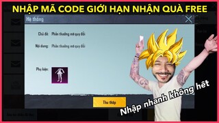 NHẬP MÃ CODE GIỚI HẠN NHẬN SET ĐỒ FREE TỪ GAME | NHANH TAY NÀO || PUBG MOBILE