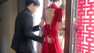 我的女孩结婚了🎊~ #结婚 #旗袍敬酒服 #出嫁